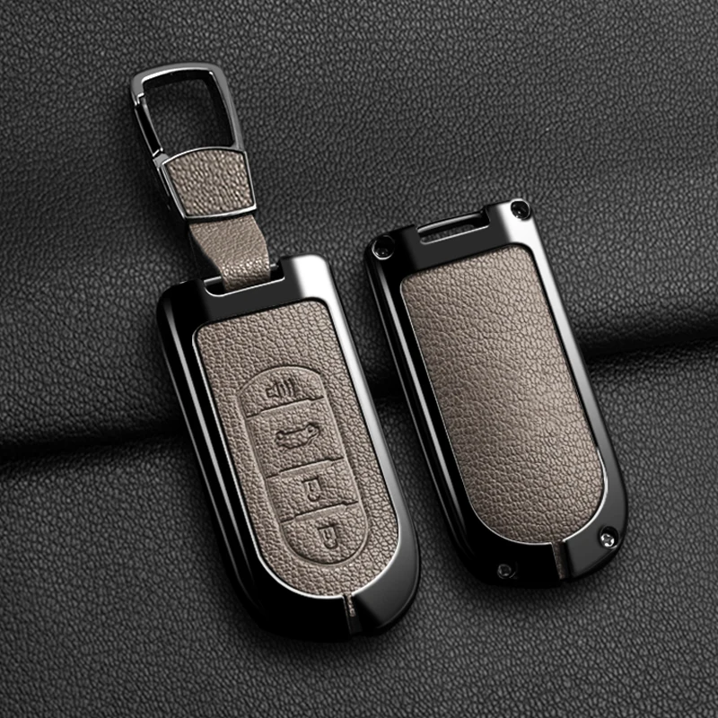 New Metal Leather Car Key Case Cover For Toyota Rush Passo Pixis Joy Epoch Daihatsu Tanto LA600S Moovecanvas LA800S Boon M