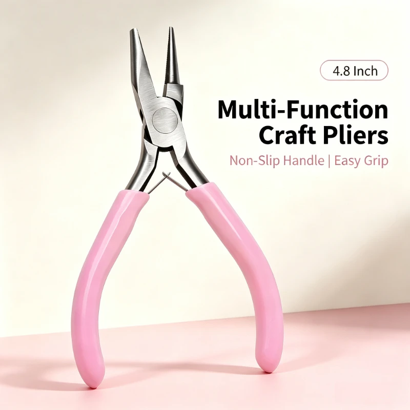 A 12.7 cm round-nose pliers, wire bending pliers, precision pliers, wire bending tool, DIY jewelry making craft tool