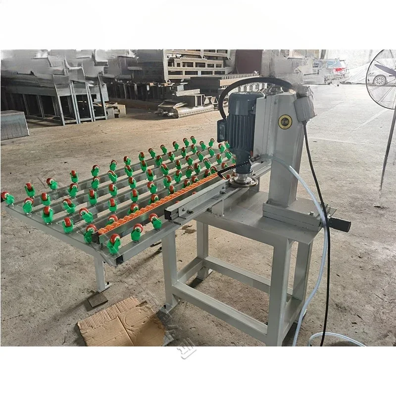 Simple single-head glass grinder Straight single-head glass grinder Hollow glass round edge machine