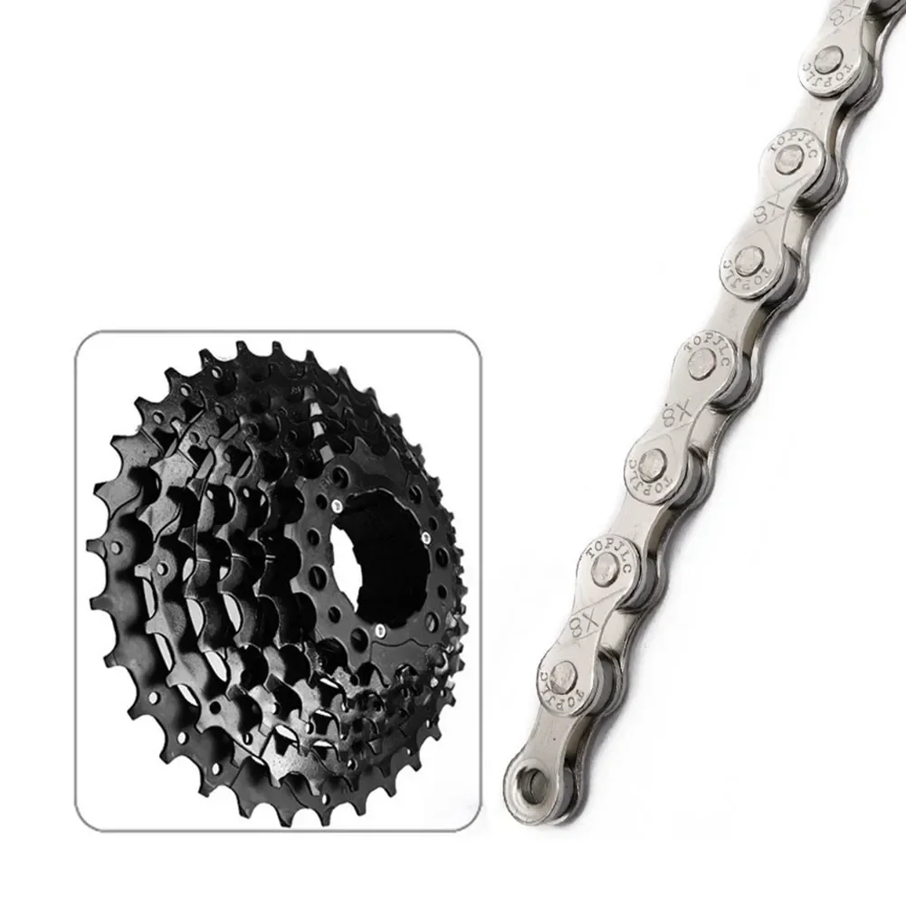 116 Links Bike Chain 6/7/8/9/10s Variable Speed Chain Cycling MTB Road Bike Mountain Bike Stainless Steel Durable