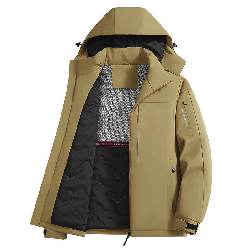 

Hooded Puffer Jacket Men Loose Fit Thick Warm Winter Cotton Coat Fashion Parka 2025 Autumn Winter Male Jacket Outerwear