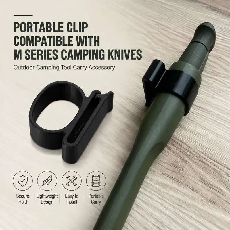 Portable Clip Compatible with M Series Camping Knives Outdoor Camping Tool Carry Accessory