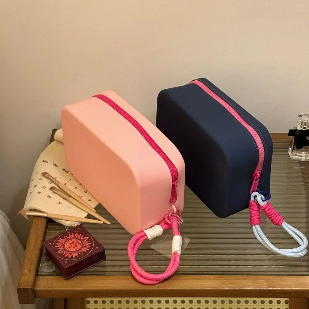 Zipper Pouch Silicone Storage Bag ID Credit Card Holder Lipstick Bags Silicone Makeup Holder Waterproof Large Capacity