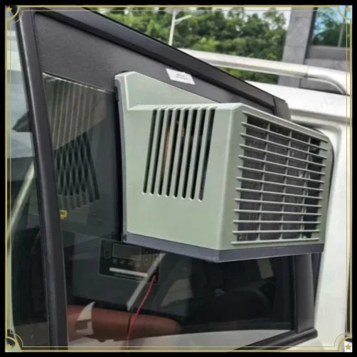 Portable Parking Air Conditioner 24V, Camping Tent Split AC Unit for Truck Van, Window Mount DC Inverter Cooler