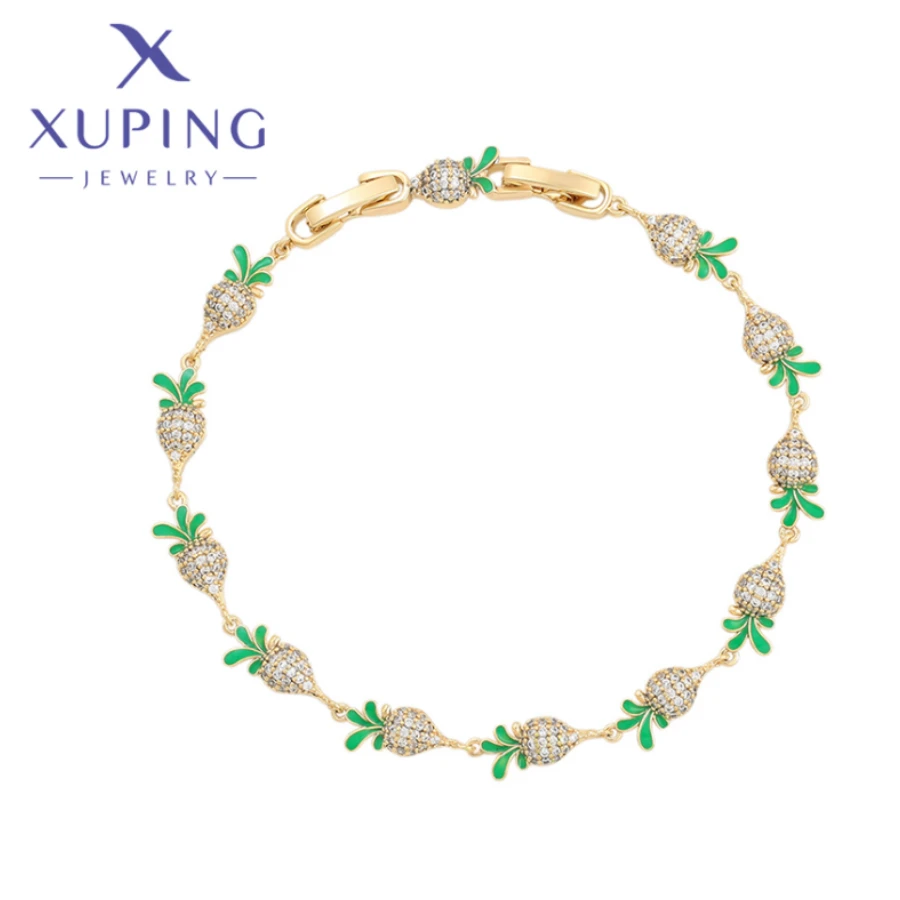 Xuping Jewelry New Arrival Exquisite Elegant Style Radish Shape Women's Bracelets Gold Color Birthday Christmas Gifts S00138540