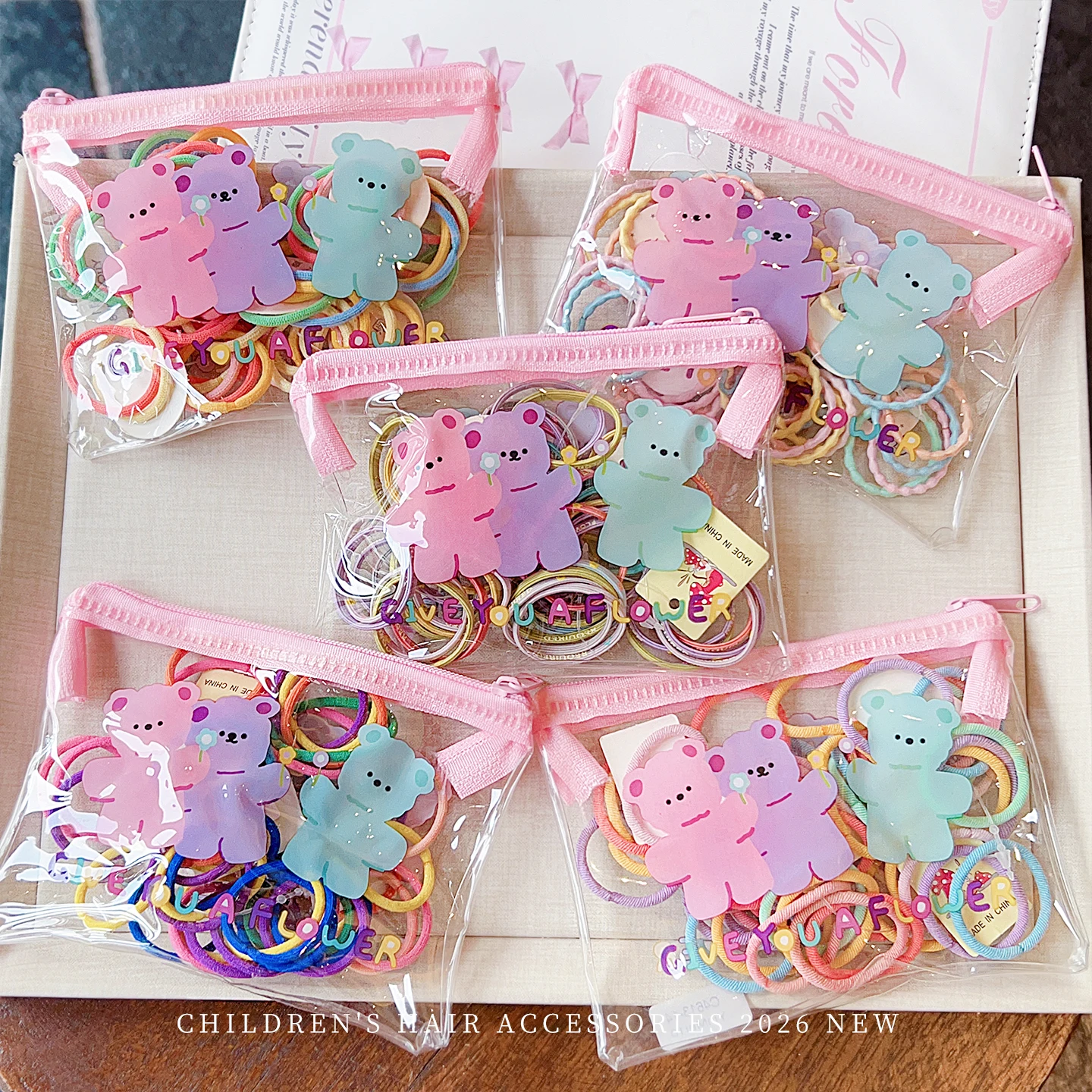 50 Stück/Beutel Macaron-farbige Haarbänder für Babys und Mädchen, weiche, hochelastische Gummibänder, koreanische Mode-Haargummis, Haar-Accessoires – Detail 3