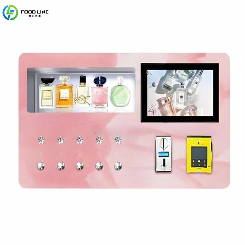 

Customized Smart 24H Perfume Vending Machine Wall Mounted Touch Screen Advertising Multi-Payment Coin Cashless Vending Device