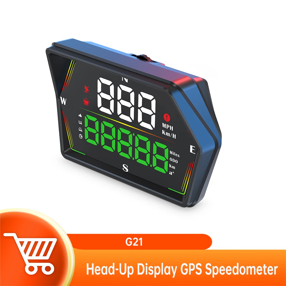 

GPS Head-Up Display kmh/mph speed With overspeed alarm fatigue driving reminder Easy Plug-in Speed Clock Diagnostic Tool