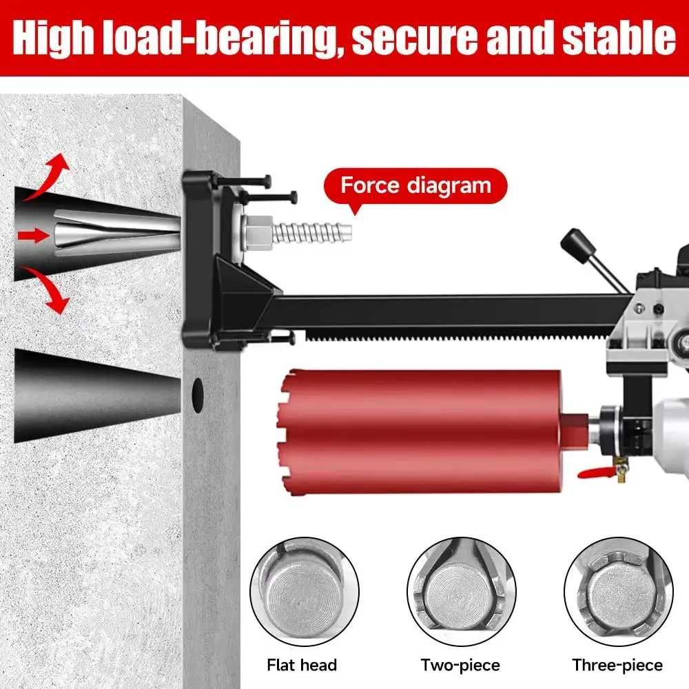 Heavy Duty Core Drill Expansion Bolt Fixing Repeated Use Reinforced Flange Nut Detachable Manganese Steel