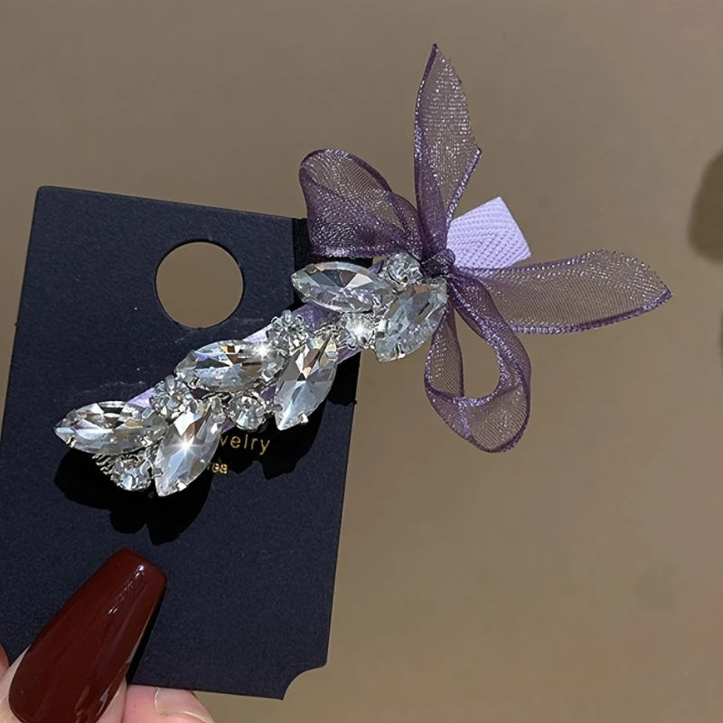 

1pc Light Luxury Bow Hair Clip for Women,Super Ethereal Bangs,Side Clip BB One-line Hair Clip,Versatile Hair Accessory for Women