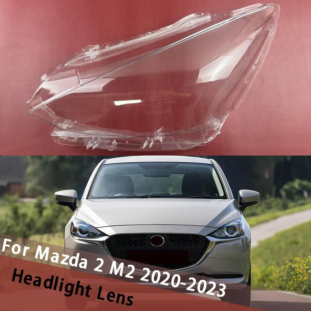

For Mazda 2 M2 2020-2023 Car Headlight Lens Cover Transparent Lampshade Headlamp Shell Plexiglass Replace Original Lens