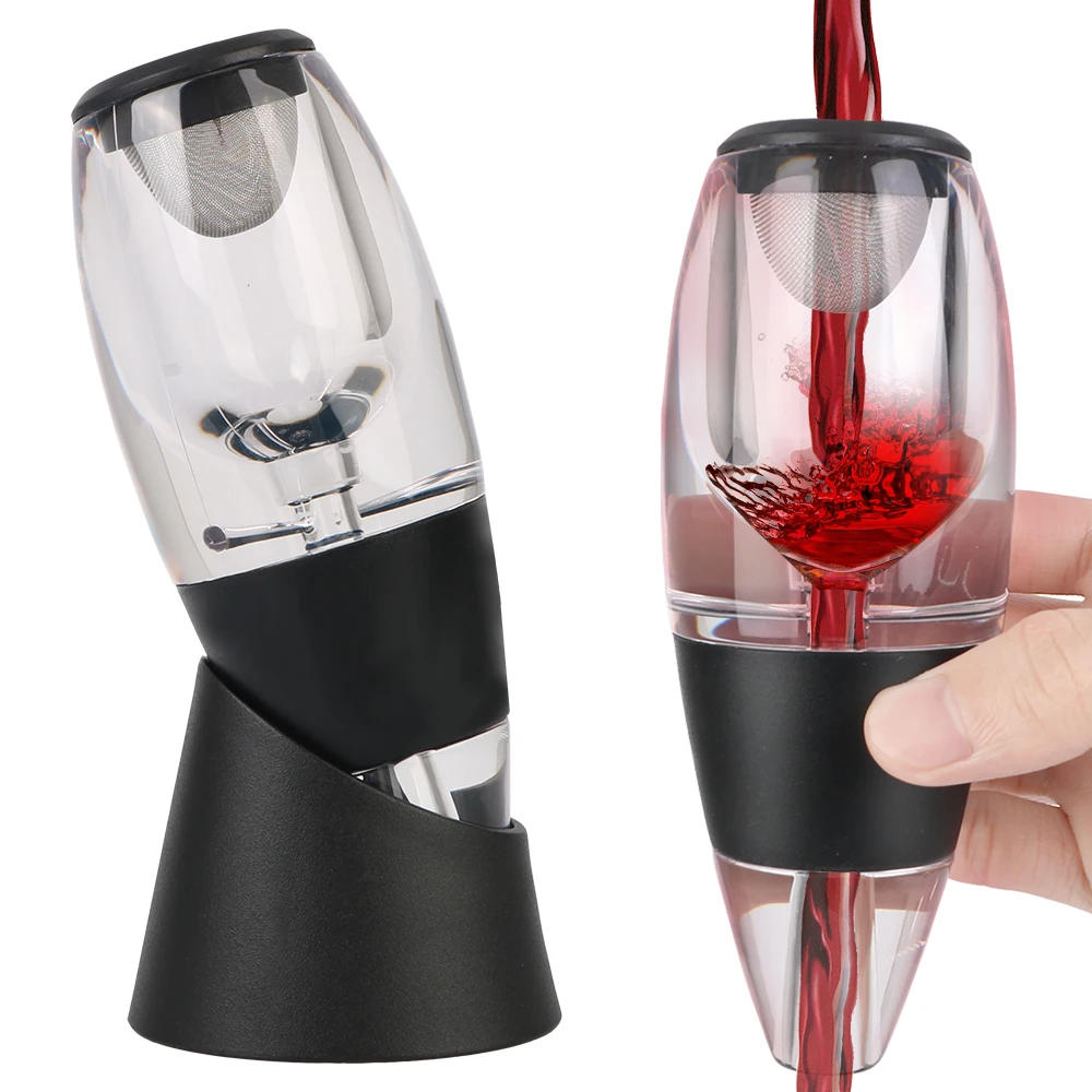 Professional For Bar Party Kitchen Red Wine Whisky Aerator Dispenser Wine Decanter Pourer With Filter and Base Quick Sobering