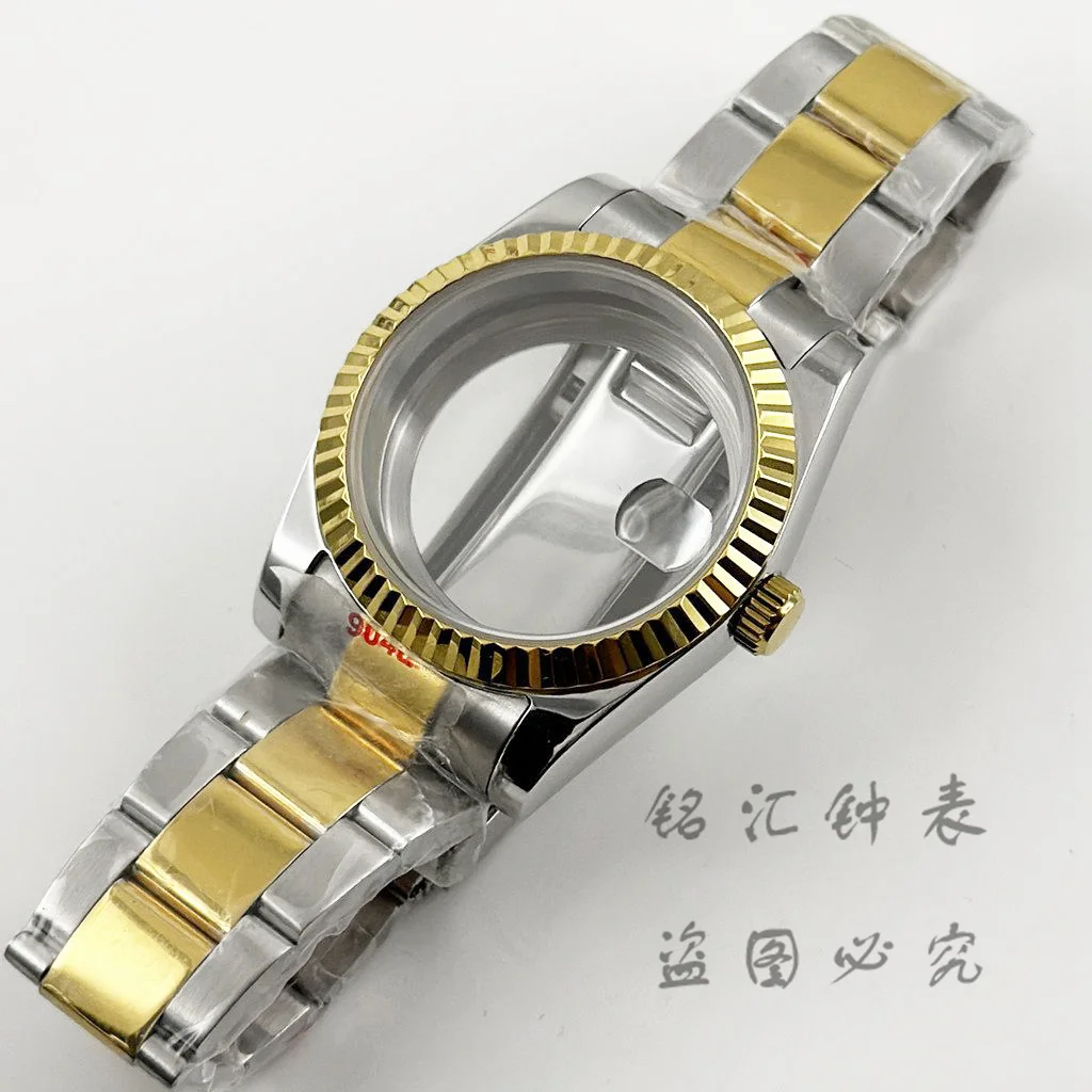 Waterproof 36MM/40MM Fluted Curved Sapphire Crystal Polish Watch Case Fit NH34 NH35 NH36 NH70 NH72 ETA 2824 PT500 Movement