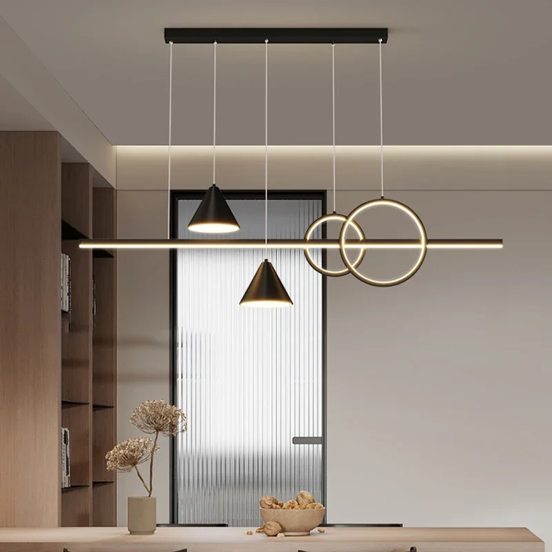 Restaurant Pendant Light, Modern and Minimalist Nordic Home Lighting, Living Room Bar Counter, Long Table, LED Pendant Light