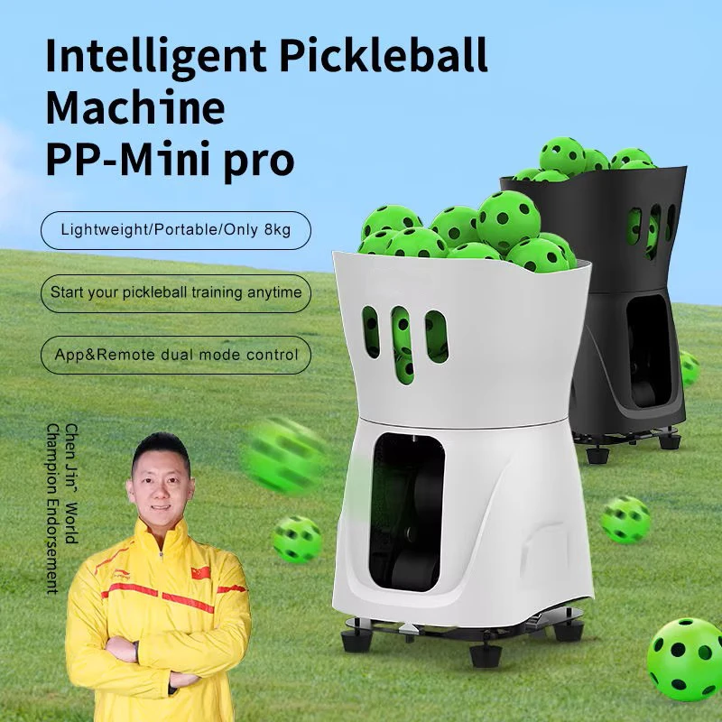 Pickleball Machine PP-Mini Pro 8kg Portable Auto Ball Launcher with App Remote Control Smart Training for Indoor Outdoor