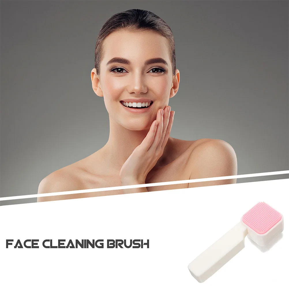 แปรงซิลิโคนสองด้าน 2 ชิ้น สำหรับทำความสะอาดผิวหน้า เครื่องมือทำความสะอาดรูขุมขนอย่างล้ำลึก สำหรับทุกสภาพผิว