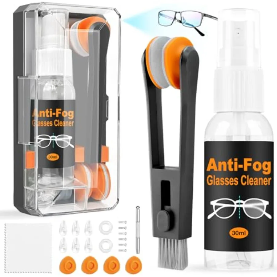 Ordilend Eyeglass Cleaning Kit with Anti Fog Spray