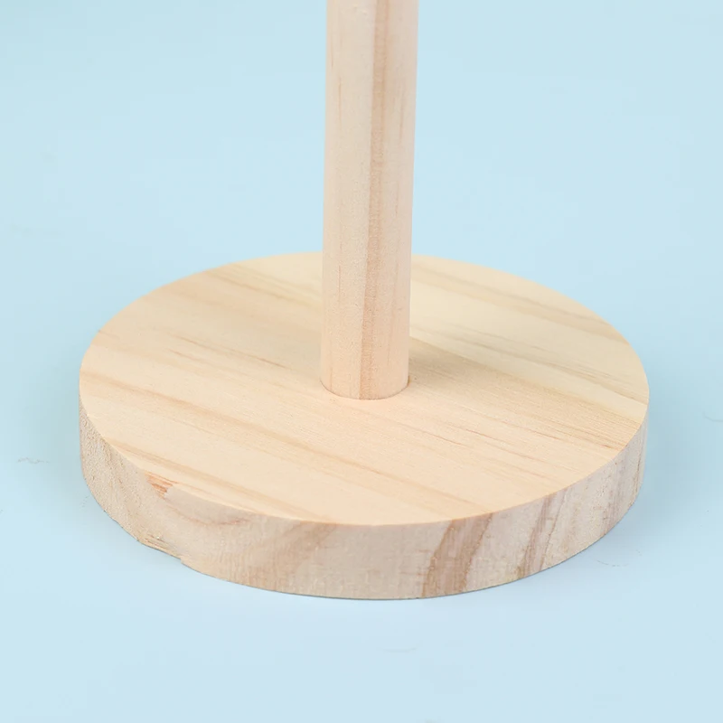 

1PC Easy To Assemble Wooden Paper Towel Holder For Kitchen, Living Room, And Bedroom - Vertical Tissue Rack For Home Decoration