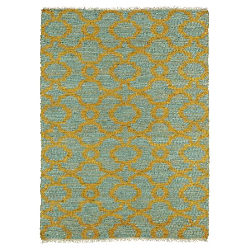 سجادة منطقة كومة بحلقة مزخرفة للأطفال انتقالية معاصرة مقاس 5 × 7 بوصة مستطيلة #2