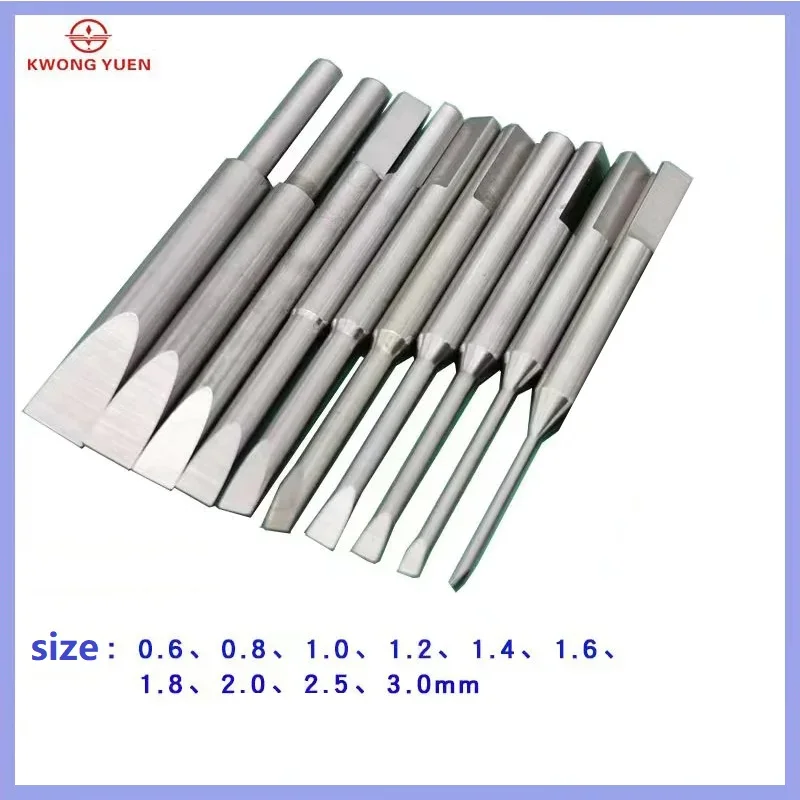 Kwong Yuen Slotted Screwdriver Stainless Steel Bits Blades Nozzle 2.0 Tool Handle Universal Screwdriver Watch Repair Tools