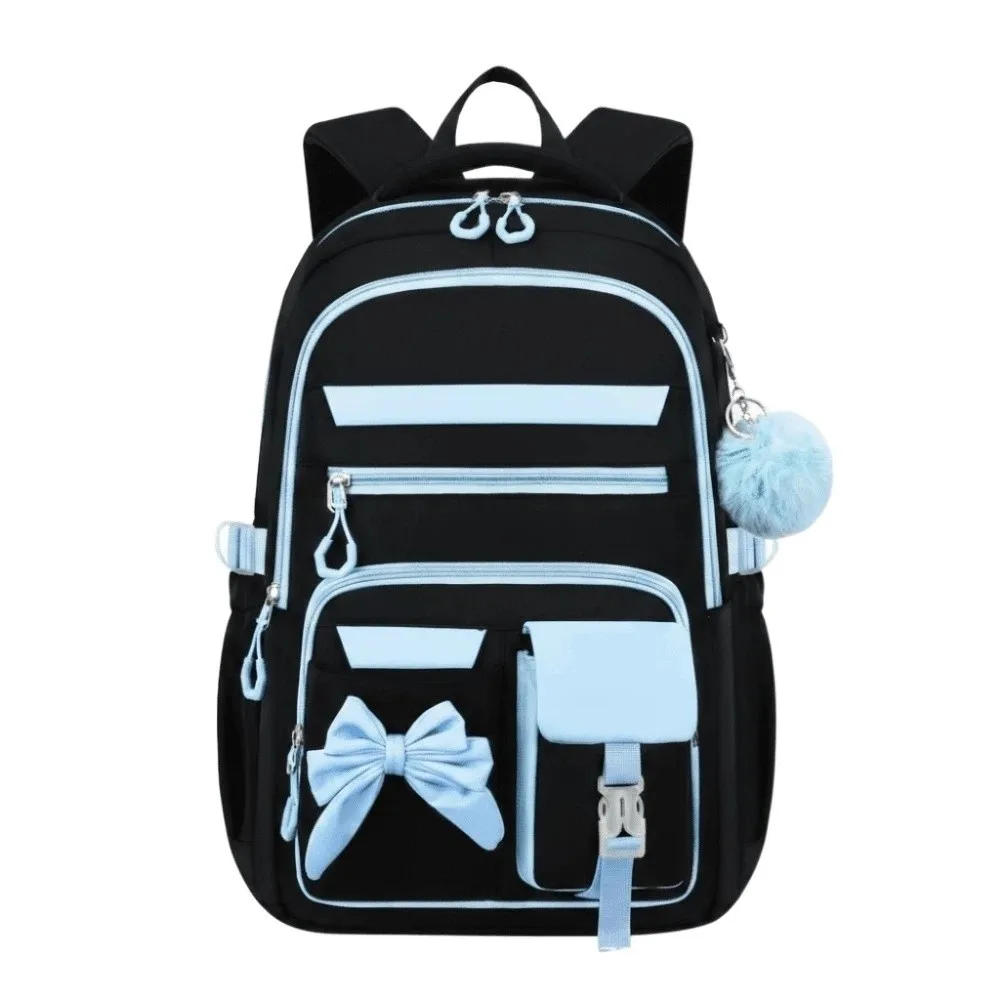 

Daypack Three-piece School Bag Set with Pen Bag Casual Large Capacity Backpack Durable with Lunch Bag Students School Bag