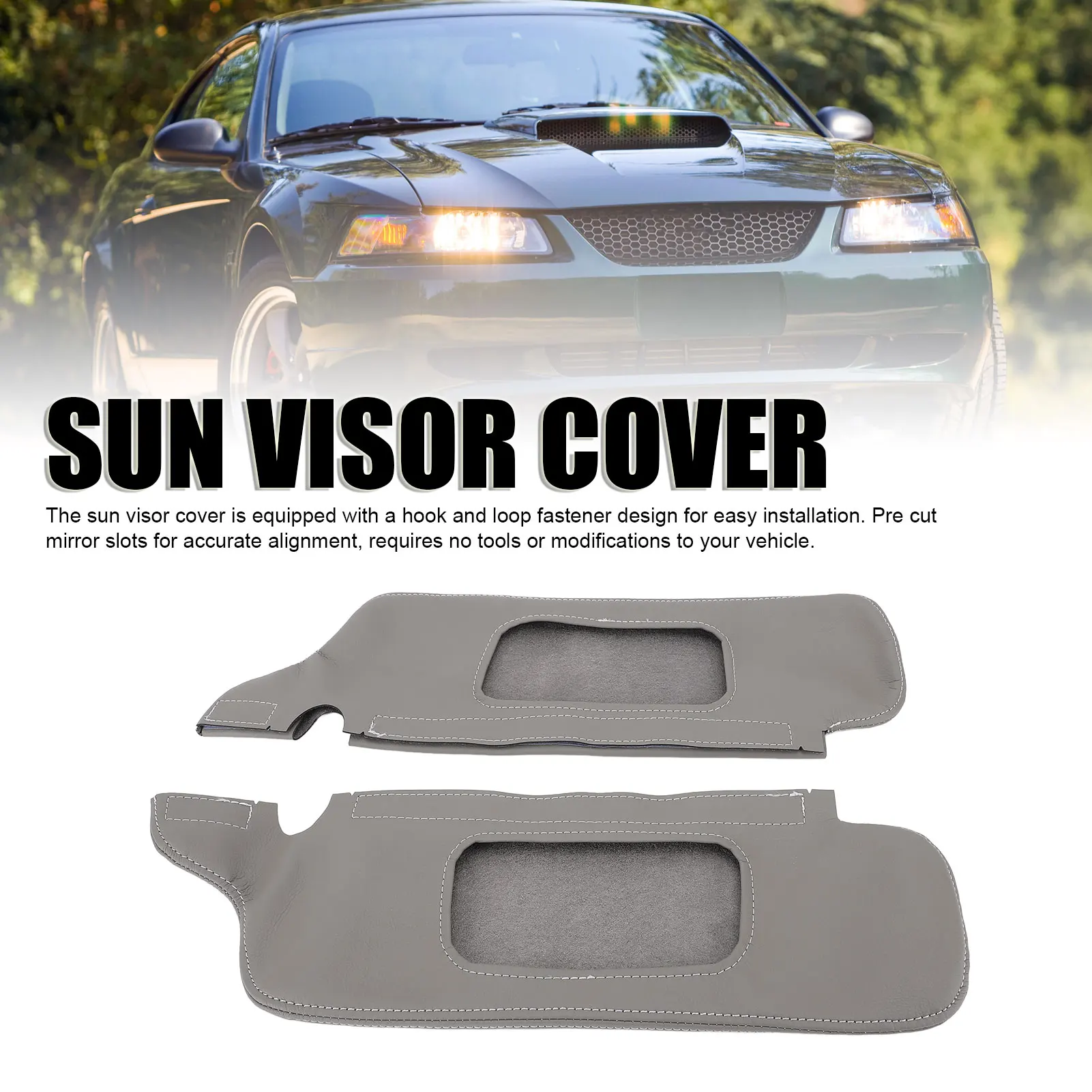 

Sun Visor Protector Cover Sun Visor Replacement Cover Fade Prrof Sporty Look Deformation Proof for 1994 To 2004