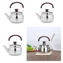 0.5L/0.75L/1L/2L Stainless Steel Kettle Teapot Boil Gas Stove Top Camping Water Pot Kitchenware Whistling Kettle Kitchen Tools