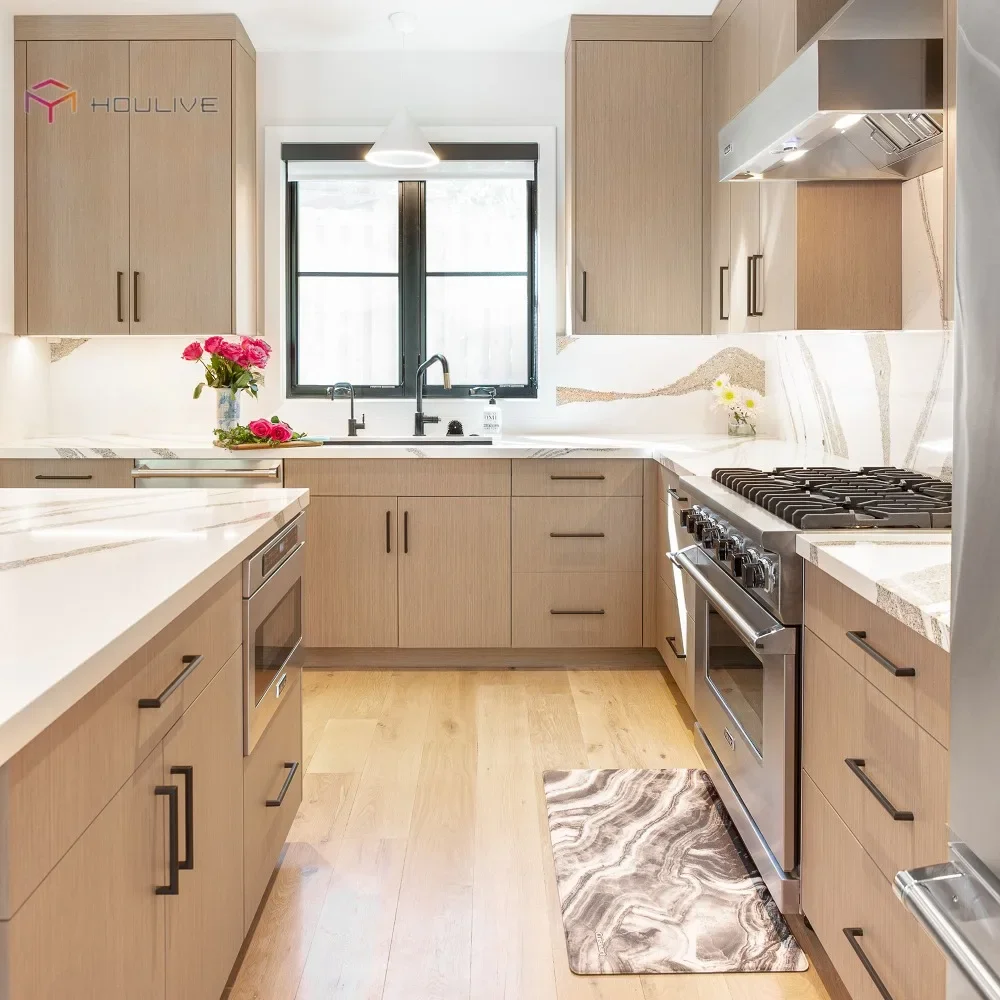 Juego de Muebles de Cocina, Tablero de Melamina, Muebles de Cocina Modernos, Juego Completo de Muebles de Cocina