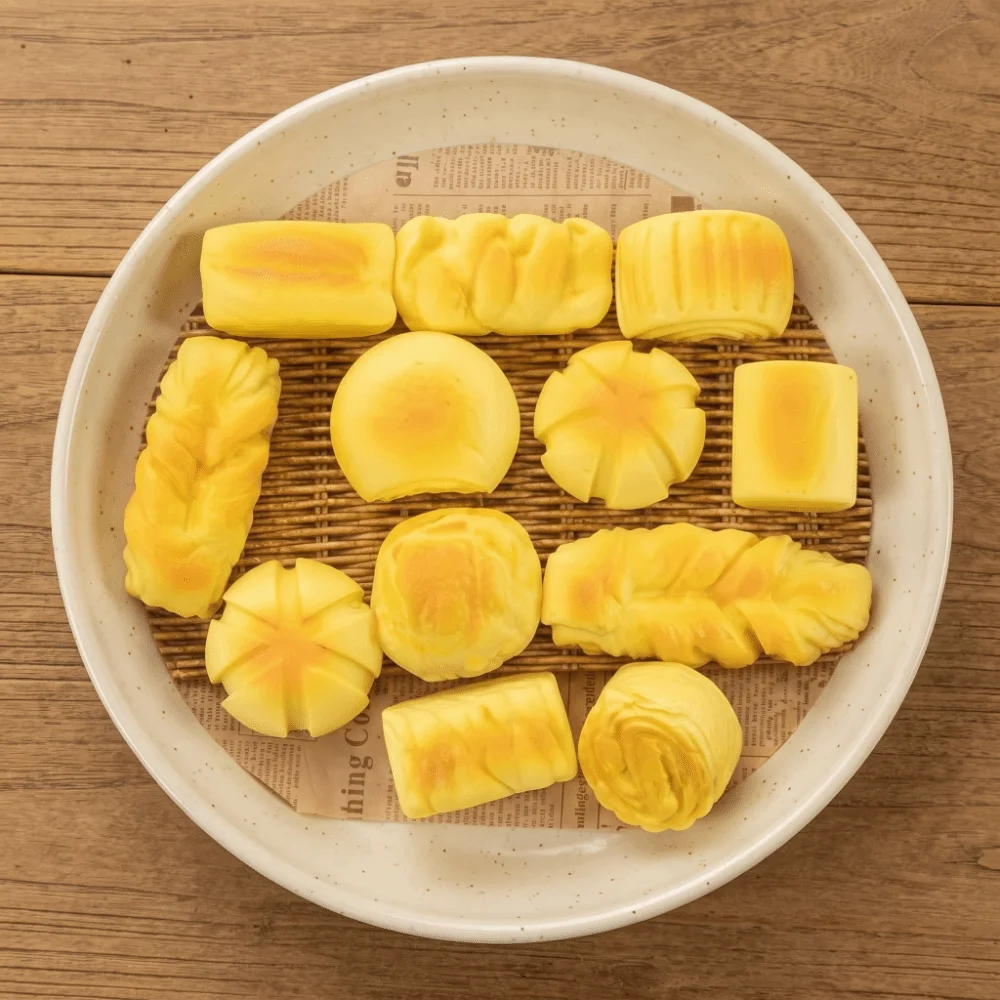 8PCS Simulated Food Simulated Bread Squishy Toys Slow Rising Slow Rebound Simulated Bread Fidget Toy Cute Soft Wet Squeeze