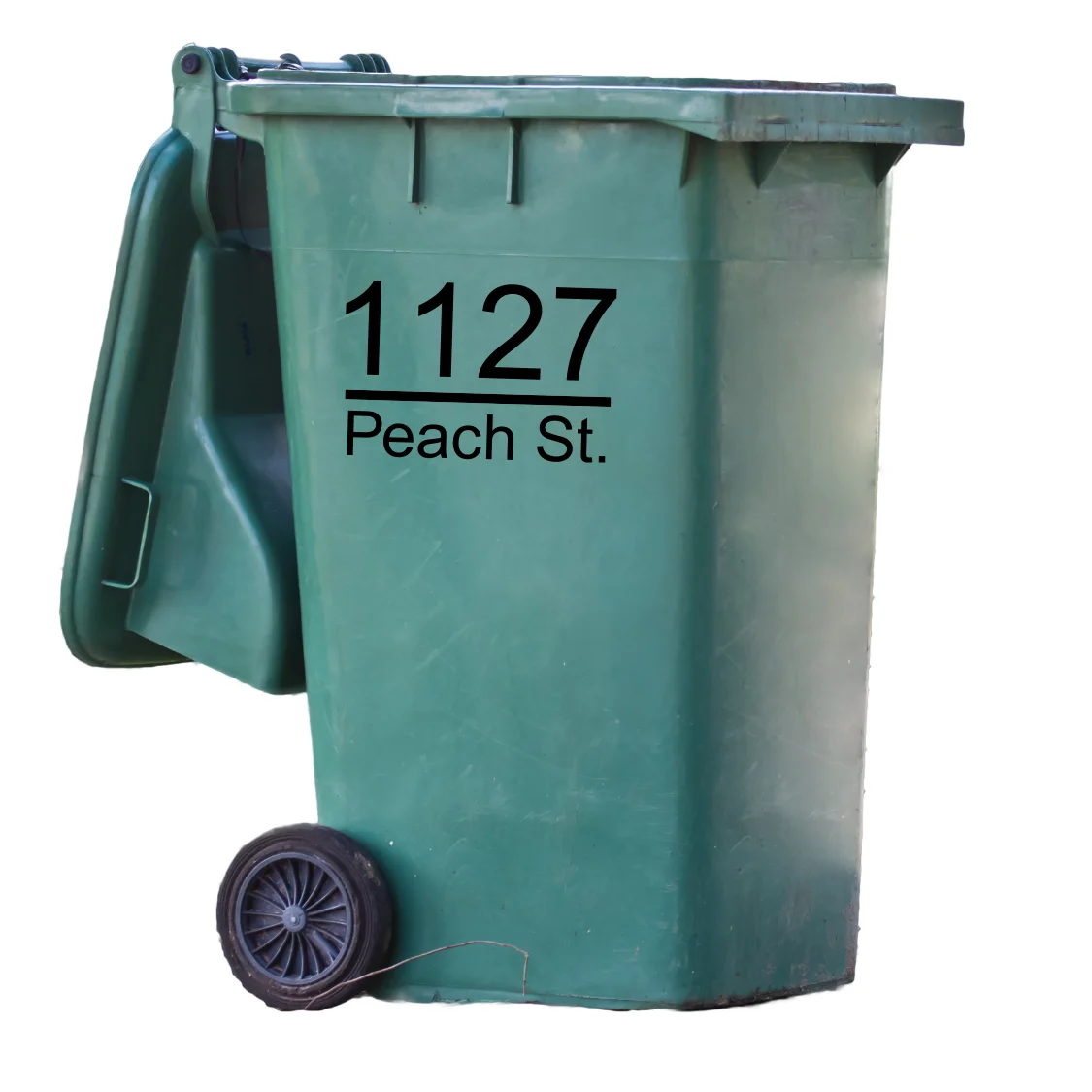 Personalized Trash Can Vinyl Decals Peel-and-Stick Waterproof Outdoor Garbage Can Identification Stickers Customizable for Bin view 6