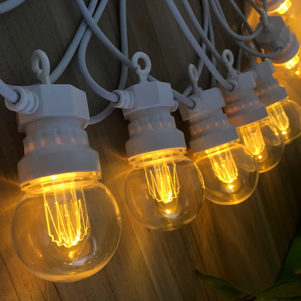 

Waterproof G50 LED Party Lights Outdoor Globe Vintage Garland Festoon String Lights For Wedding Patio Party Cafe Holiday Decor