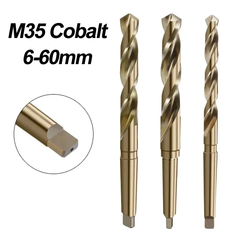 

1Pc Cobalt HSS-Co 5% Morse Taper Shank Twist Drill Bit 6-60mm M35 High Speed Steel Drilling Hole Tool for Stainless Steel Metal