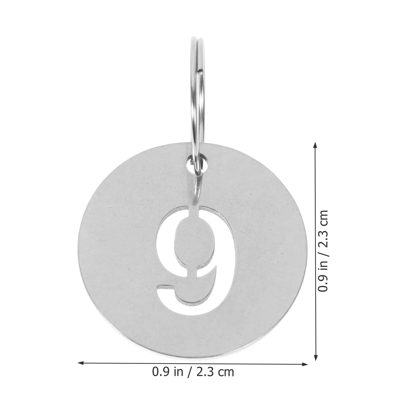 20 Pcs Stainless Steel Number Tags for Luggage Decorate Key Label Office Rimmed