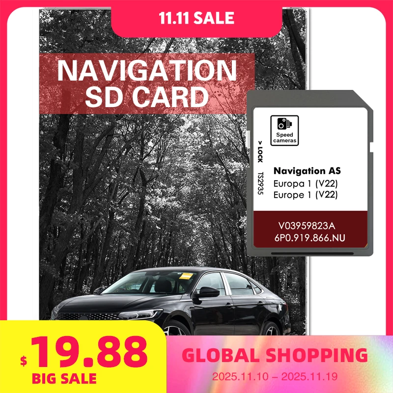 

for Seat AS V22 MIB2 GEN2 Leon Ateca Ibiza Toledo Alhambra Car SD Card UK EU Maps 2025 Version Cover Germany Spain Netherlands