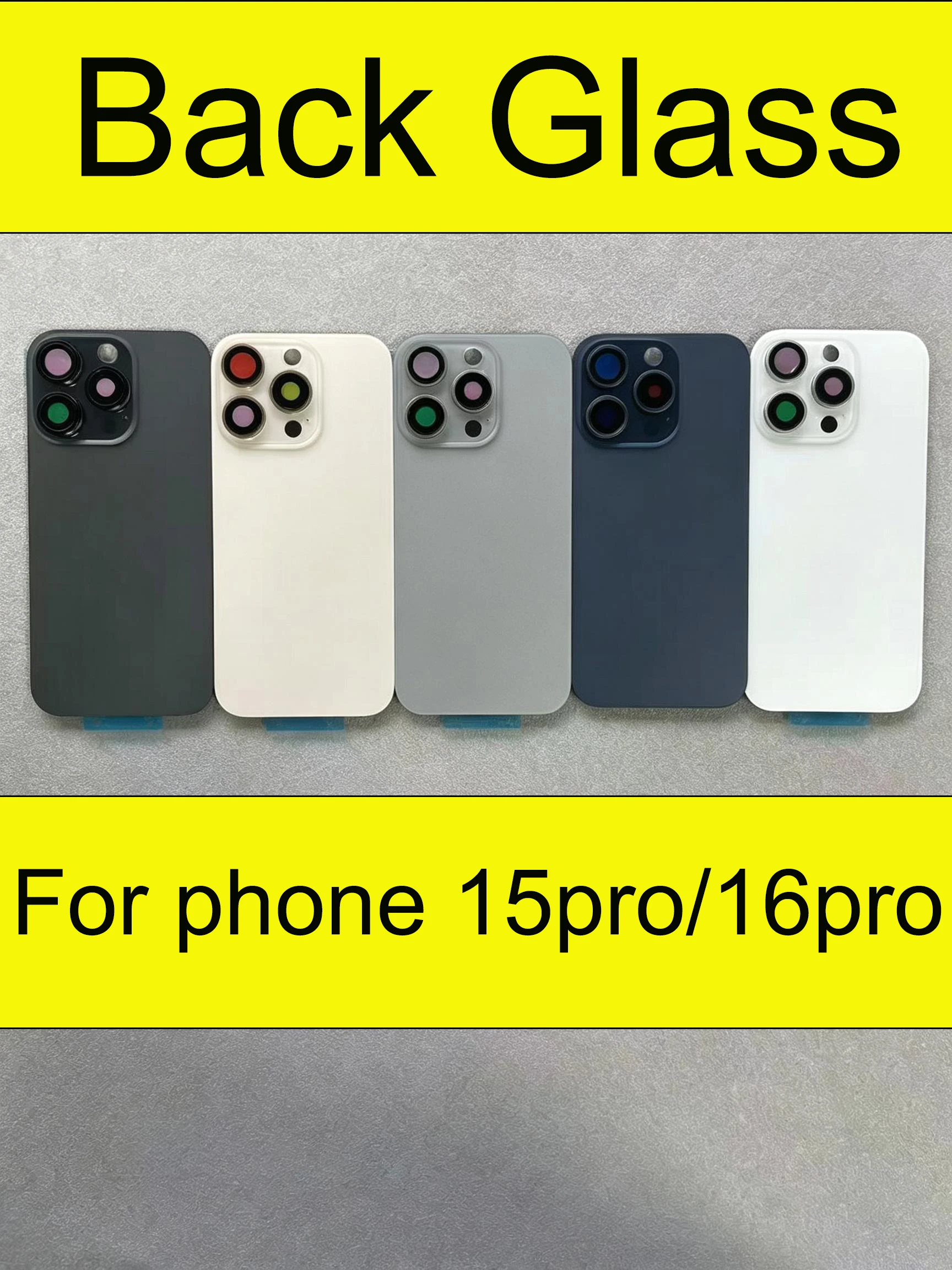 Rückglas-Ersatz für iPhone 15 Pro 16 Pro, eingebauter Magnetring und Halterung, Rückgehäuse-Reparatur DIY-Ersatzteile