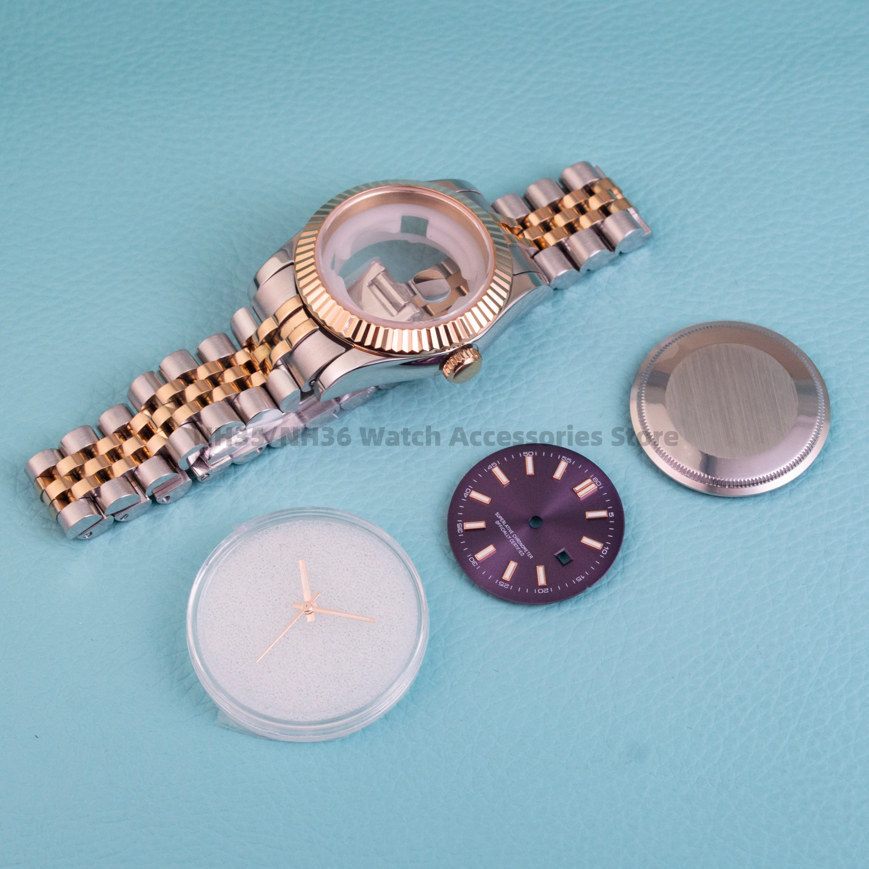 

NH05 NH06 Case Stainless Steel Sapphire Glass Watch Case 25mm Dial Hands For NH05 NH06 Movement Watch 33mm Women's Watch Case