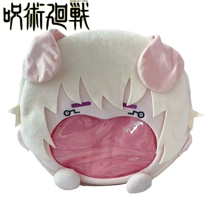 

Jujutsu Kaisen Big Face Backpack Cartoon Inumaki Toge Itabag Casual Fashion Large Capacity Badge Storage Anime Goods Commuting