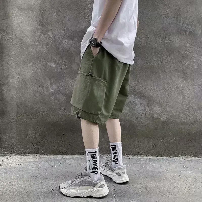 Korean Reviews Many Clothes Men\'s Clothing Summer Shorts Work Running Sports Shorts Trendy Versatile Loose Straight Casual Pants