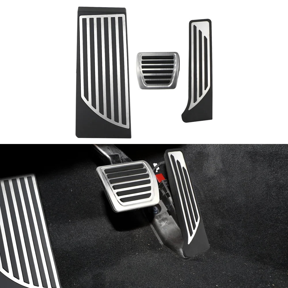 For Alfa Romeo Stelvio 2016 - 2023 SUV LHD AT Pedals Gas Accelerator Brake Pedal Cover Protector Interior Accessories