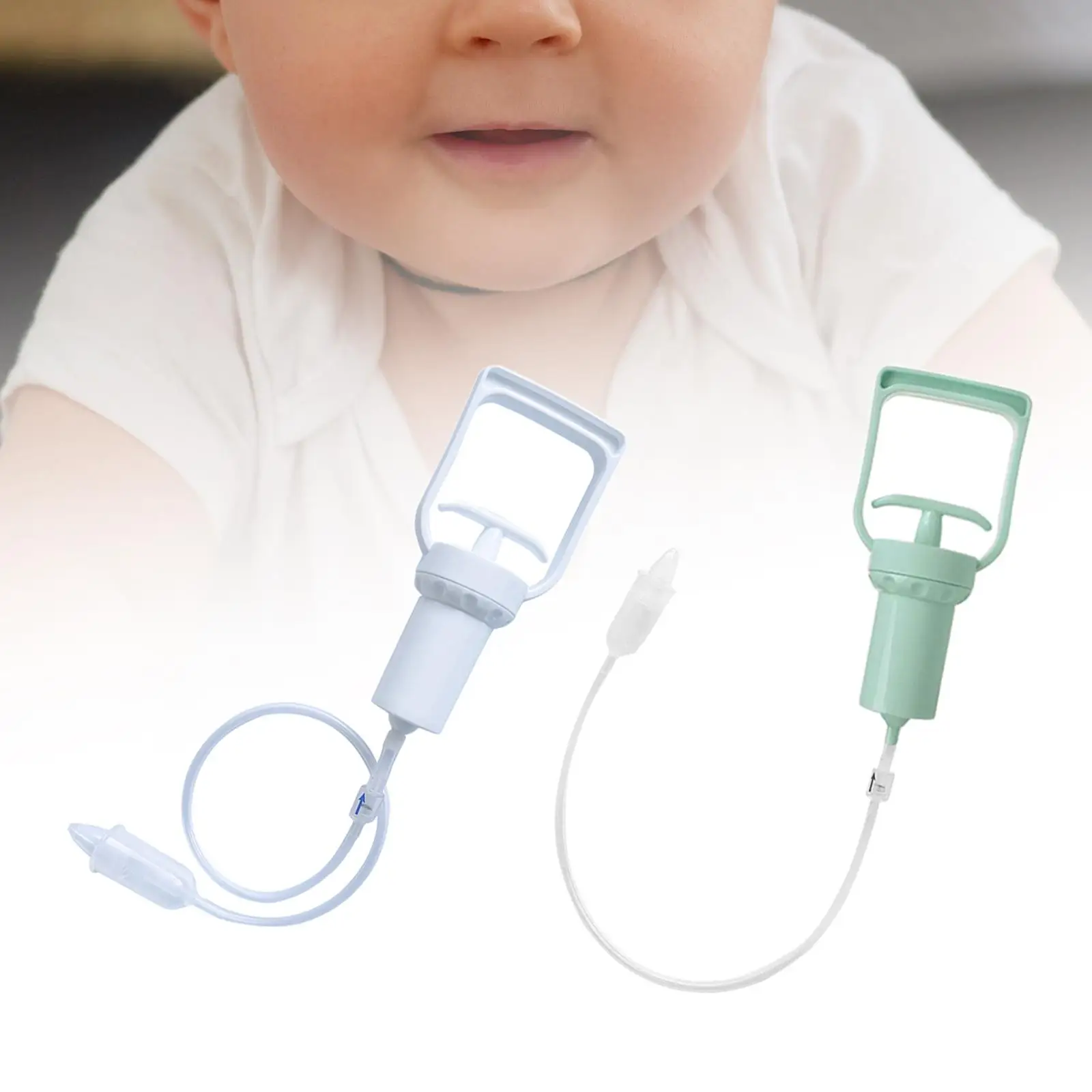 

Manual Nasal Aspirator for Baby Comfortable Negative Pressure Principle Portable Soft Silicone Nose Cleaner for Baby Newborns