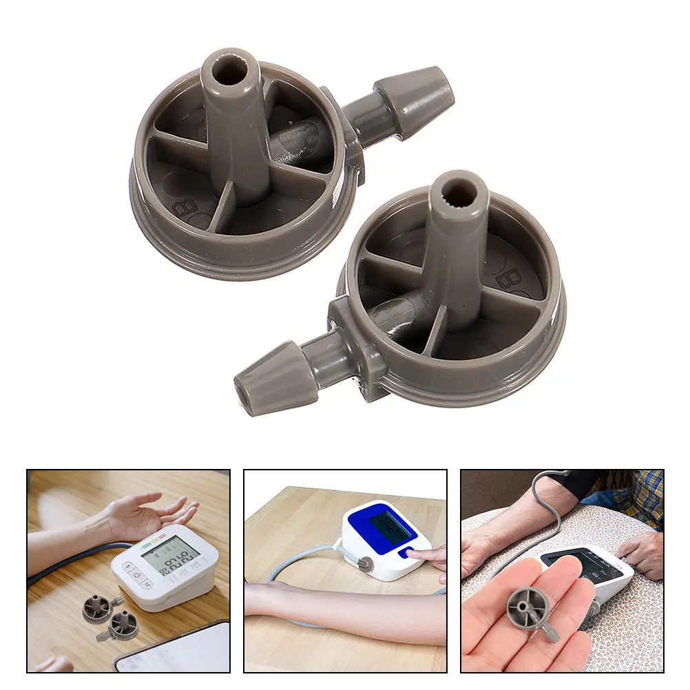 

2Pcs Sphygmomanometer Arm Cuff Connecting Head Heavy Duty ABS Construction Easy Install Blood Pressure Meter Supplies