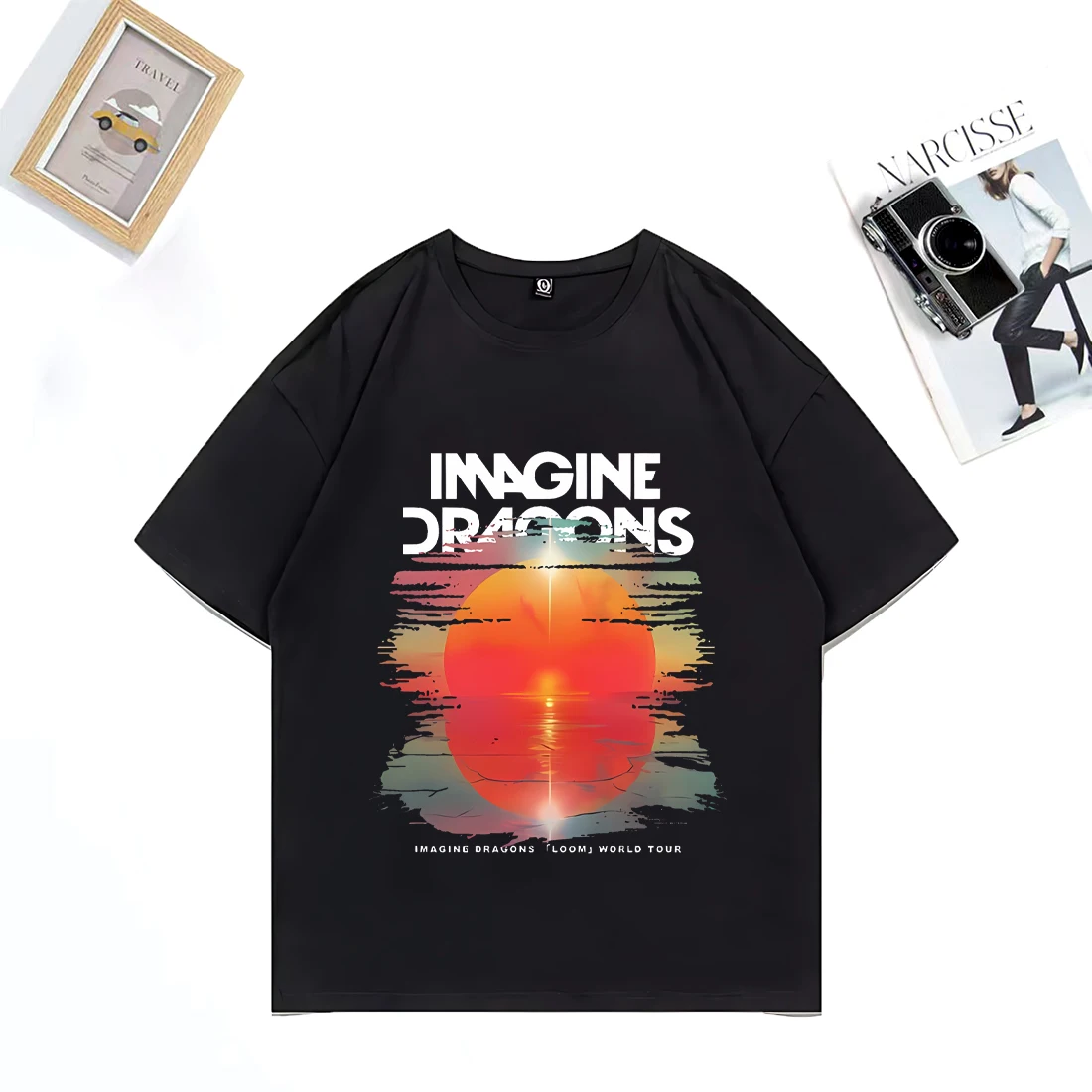 

Imagine Dragons Loom World Tour Лидер продаж футболки для мужчин и женщин одежда винтажные футболки с короткими рукавами из 100% хлопка футболка в стиле хип-хоп