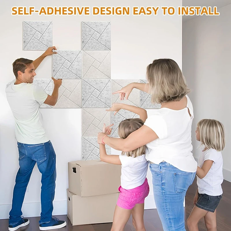 12Pcs Acoustic Panels With Self-Adhesive, 12X12x0.4In Sound Proof Foam Panels, Sound Absorbing Tile For Walls