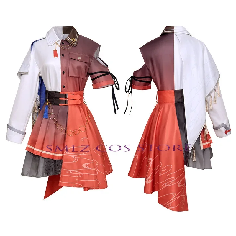 4e verjaardag Shiraishi een cosplay spelproject Sekai kostuum pruik meisje PJSK Mi Ku rokkostuum Halloween Party uniform voor vrouw