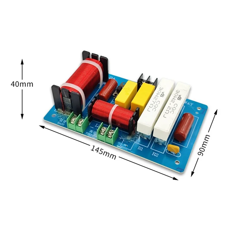 Speaker Crossover2Pcs PA-2A 2 Ways Speaker Crossover Treble + 450W Pure Bass Subwoofer Frequency Divider Filters DIY for Home