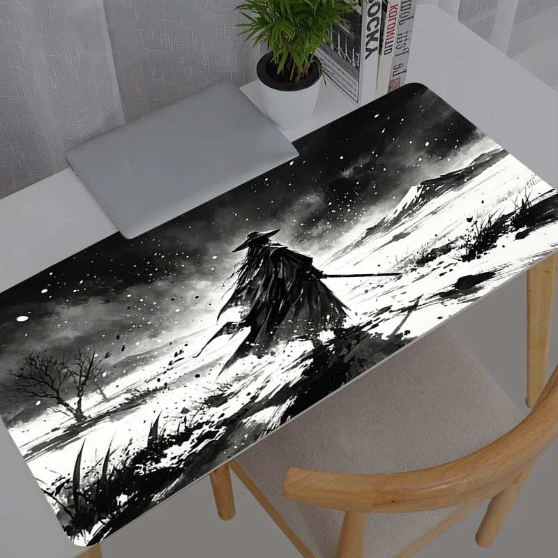 Anime Gaming Speed Mouse Pad Ink Swordsman Gamer Large Mouse Mat Keyboard Mousepad durable new max new Computer Desk Mat