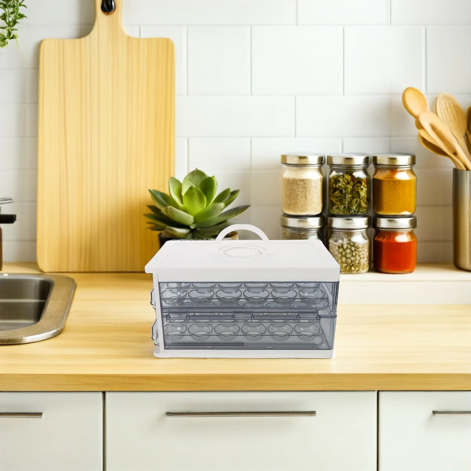 

36 Grid Double-Layer Drawer Type Egg Holder for Refrigerator Foldable Space-Saving Egg Storage Box Freshness Tracking Fridge