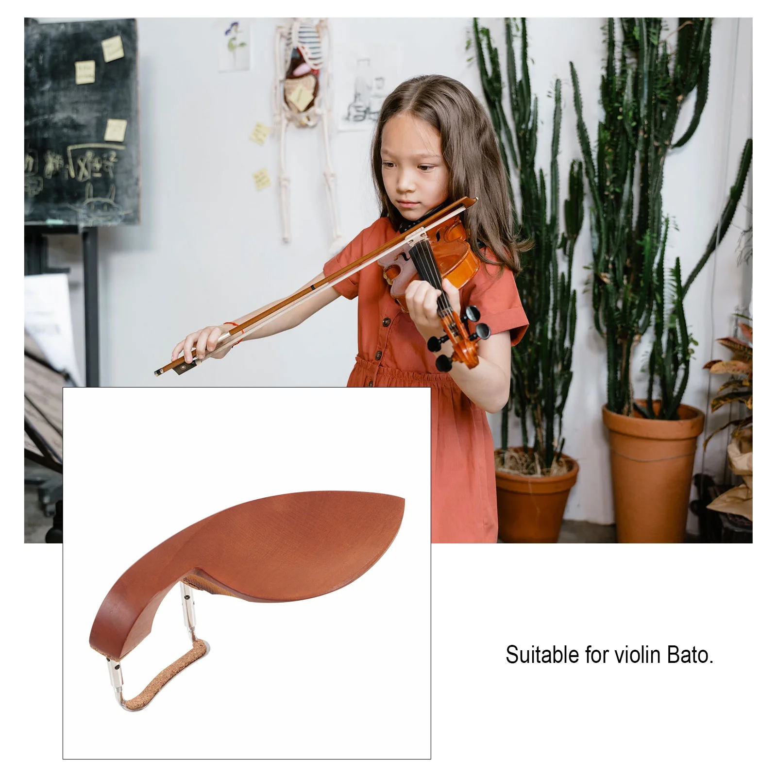 

Violin Accessories Replaceable Chin Holder Rest Musical Instrument Wooden Rack Play Accessory Metal Jujube Chinrest