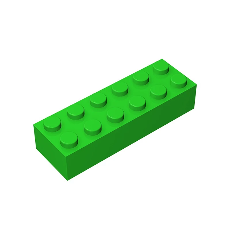 Gobricks 10PCS MOC Ziegel Teile 2x6 kompatibel mit 44237 2456 stücke von kinder spielzeug Montieren Gebäude blöcke Technica