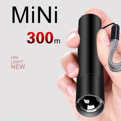 New Rechargable Mini LED Flashlight 3 Lighting Modes Waterproof Telescopic Powerful Flashlight Outdoor ​Zoom Portable Torch